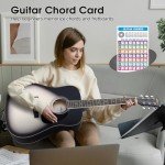 ADM Dreadnought Acoustic Guitar Starter Kit Bundle
