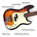 Fojill Full Size Electric Bass Guitar - Sunburst