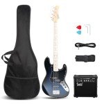 Glarry Full-Size 4-String Bass Guitar Set