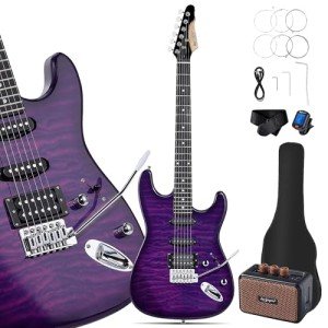 Leo Jaymz 39" ST Style Electric Guitar Bundle