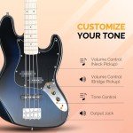 Glarry Full-Size 4-String Bass Guitar Set