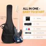 Glarry Full-Size 4-String Bass Guitar Set
