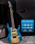 Leo Jaymz Monsoon Series Electric Guitar - Blue