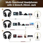 OneOdio Studio Monitor Headphones for Musicians - Black