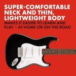 Squier Stratocaster Electric Guitar - Beginner Friendly, Black