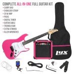 LyxPro 39" Full Size Electric Guitar Starter Kit - Pink