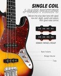 Donner 4-String Electric Bass Guitar Beginner Kit
