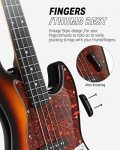 Donner 4-String Electric Bass Guitar Beginner Kit