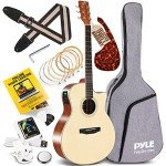 Pyle Acoustic-Electric Guitar Kit with Accessory Set