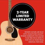 Fender FA-25CE Acoustic Electric Guitar with Accessories