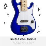 Metallic Blue 30in Kids Electric Guitar Starter Kit