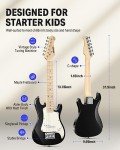 Donner 30" Kids Electric Guitar Starter Kit Black