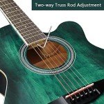 WINZZ 40" Acoustic Guitar Starter Bundle - Dark Green