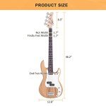 Glarry Full-Size Electric 4-String Bass Guitar