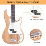 Glarry Full-Size Electric 4-String Bass Guitar