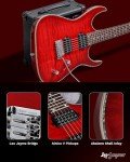 Leo Jaymz Hurricane Electric Guitar - Red Double Cut
