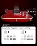 Leo Jaymz Hurricane Electric Guitar - Red Double Cut