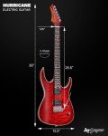 Leo Jaymz Hurricane Electric Guitar - Red Double Cut