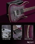 Leo Jaymz Hurricane Series Electric Guitar - Purple Black