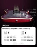 Leo Jaymz Hurricane Series Electric Guitar - Purple Black