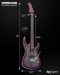 Leo Jaymz Hurricane Series Electric Guitar - Purple Black