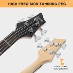 Glarry 4-String Electric Bass Guitar Bundle