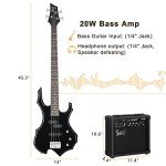 Glarry 4-String Electric Bass Guitar Bundle