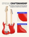 Donner 30" Kids Electric Guitar Beginner Kit, Red