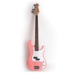 Fojill Full Size 4-String Electric Bass Guitar - Pink