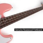Fojill Full Size 4-String Electric Bass Guitar - Pink