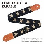Nefelibata Woven Guitar Strap with Leather Ends