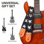 Nefelibata Woven Guitar Strap with Leather Ends