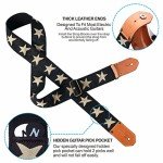 Nefelibata Woven Guitar Strap with Leather Ends