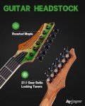 Leo Jaymz Monsoon Electric Guitar - Green Burl