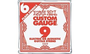 Ernie Ball Nickel Plain .009 Guitar Strings 6-Pack
