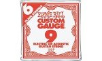 Ernie Ball Nickel Plain .009 Guitar Strings 6-Pack