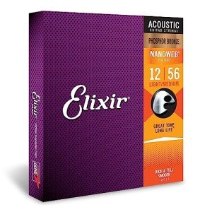 Elixir Acoustic Guitar Strings, Phosphor Bronze, Light/Medium