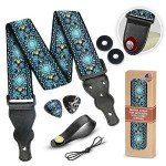 Art Tribute Hootenanny Adjustable Guitar Strap with Picks