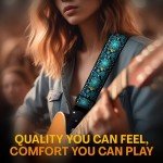 Art Tribute Hootenanny Adjustable Guitar Strap with Picks