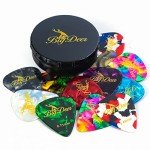 BigDeer 16-Pack Celluloid Guitar Picks in Tin
