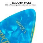 BigDeer 16-Pack Celluloid Guitar Picks in Tin