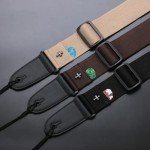 Adjustable Vintage Guitar Strap with Pick Pocket - Brown
