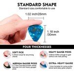 BigDeer 16-Pack Celluloid Guitar Picks in Tin