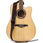 Adjustable Vintage Guitar Strap with Pick Pocket - Brown