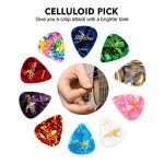 BigDeer 16-Pack Celluloid Guitar Picks in Tin