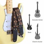 Nefelibata 2" Embroidered Guitar Strap with Leather Ends