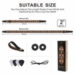 Nefelibata 2" Embroidered Guitar Strap with Leather Ends
