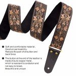 Nefelibata 2" Embroidered Guitar Strap with Leather Ends
