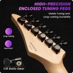 Fesley 39" Electric Guitar with Flame Maple Top