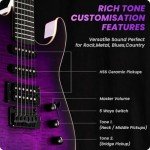 Fesley 39" Electric Guitar with Flame Maple Top